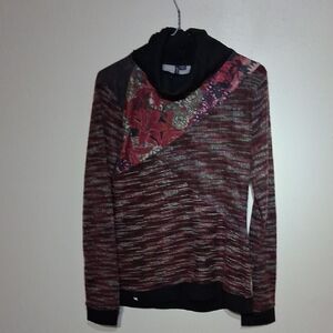 Elegant Multicolor Cowl Neck Sweater